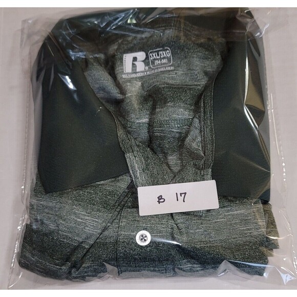 Oregon Ducks Polo Shirt Mens 3XL Green / Gray Stripe Russell Duck Logo - Picture 11 of 11